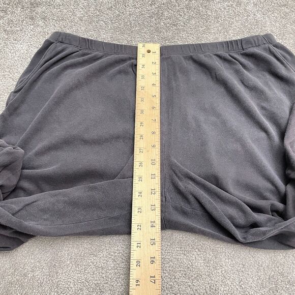 Land's End Lounge Sweatpants Womens XL Black Wide Leg Elastic Waist Cotton 36x28 - Picture 7 of 12